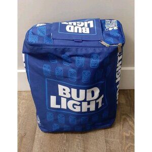 NEW Bud Light Backpack Blue Cooler Bag Fits 24 Cans Clean NEW